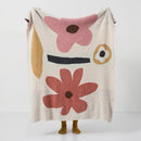 GobekUsa Bohemian Flower Knitted Throw Blanket