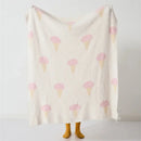 GobekUsa Bohemian Flower Knitted Throw Blanket