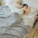 GobekUsa Bohemian Cotton Throw Blanket - Four Layer Gauze Bedspread with Tassel Detail