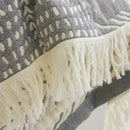 GobekUsa Bohemian Cotton Throw Blanket - Four Layer Gauze Bedspread with Tassel Detail