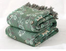 GobekUsa Bohemian Cotton Sofa Throw Blanket - Double Side Bed Cover & Cushion - All Seasons Quilt