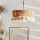 GobekUsa Bohemian Hemp Rope Tassel Pendant Light for Home Decor