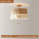 GobekUsa Bohemian Hemp Rope Tassel Pendant Light for Home Decor