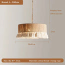 GobekUsa Bohemian Hemp Rope Tassel Pendant Light for Home Decor