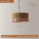 GobekUsa Bohemian Hemp Rope Tassel Pendant Light for Home Decor