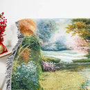 GobekUsa Linen Cotton Bohemian Jacquard Sofa Blanket