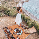 GobekUsa Bohemian Knit Throw Blanket