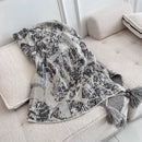 GobekUsa Bohemian Knitted Blanket for Picnic, Office, Bedroom, Sofa, Nap - Multi Purpose Cover