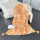 GobekUsa Bohemian Knitted Blanket for Picnic, Office, Bedroom, Sofa, Nap - Multi Purpose Cover