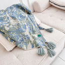GobekUsa Bohemian Knitted Blanket for Picnic, Office, Bedroom, Sofa, Nap - Multi Purpose Cover