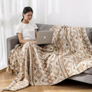 GobekUsa Bohemian Knitted Oat White Tassel Blanket - Home Office Air Conditioning Nap Decor