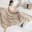 GobekUsa Bohemian Knitted Oat White Tassel Blanket - Home Office Air Conditioning Nap Decor