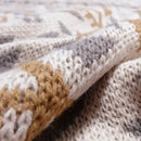 GobekUsa Bohemian Knitted Sofa Blanket: Multi-Functional Decor for Home & Travel, All Seasons