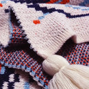 GobekUsa Bohemian Knitted Sofa Blanket: Multi-Functional Decor for Home & Travel, All Seasons
