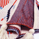 GobekUsa Bohemian Knitted Sofa Blanket: Multi-Functional Decor for Home & Travel, All Seasons
