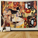 Bohemian mosaic murals tapestry wall art for living room decor by Decorbites