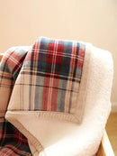 GobekUsa Bohemian Double-Layer Winter Coral Fleece Sofa Blanket