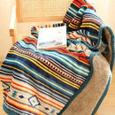 GobekUsa Bohemian Double-Layer Winter Coral Fleece Sofa Blanket