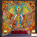 Bohemian purple & pink elephant god mandala tapestry bedroom decor by Decorbites