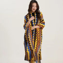 GobekUsa Bohemian Wavy Fringe Shawl: Fashionable & Multifunctional Sofa Cover Blanket