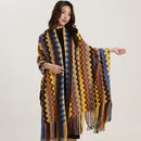 GobekUsa Bohemian Wavy Fringe Shawl: Fashionable & Multifunctional Sofa Cover Blanket