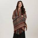 GobekUsa Bohemian Wavy Fringe Shawl: Fashionable & Multifunctional Sofa Cover Blanket