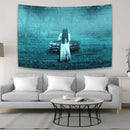 Bohemian sadakos wall tapestry blue bedroom fabric decor by Decorbites