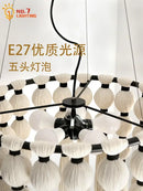 GobekUsa Bohemian Tassel Pendant LED Light for Cozy Atmosphere
