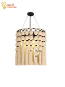 GobekUsa Bohemian Tassel Pendant LED Light for Cozy Atmosphere