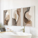 Neutral Abstract Wall Art Set of 3. Modern Earth Tone Prints by Wall Art Set