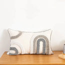 Boho abstract grey & cream cushion cover living room home decoration by Decorbites