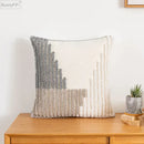 Boho abstract grey & cream cushion cover living room home decoration by Decorbites