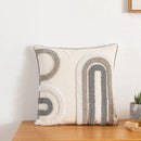 Boho abstract grey & cream cushion cover living room home decoration by Decorbites