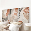 Neutral Terracotta 3 Piece Wall Art. Boho Abstract Prints by Wall Art Set