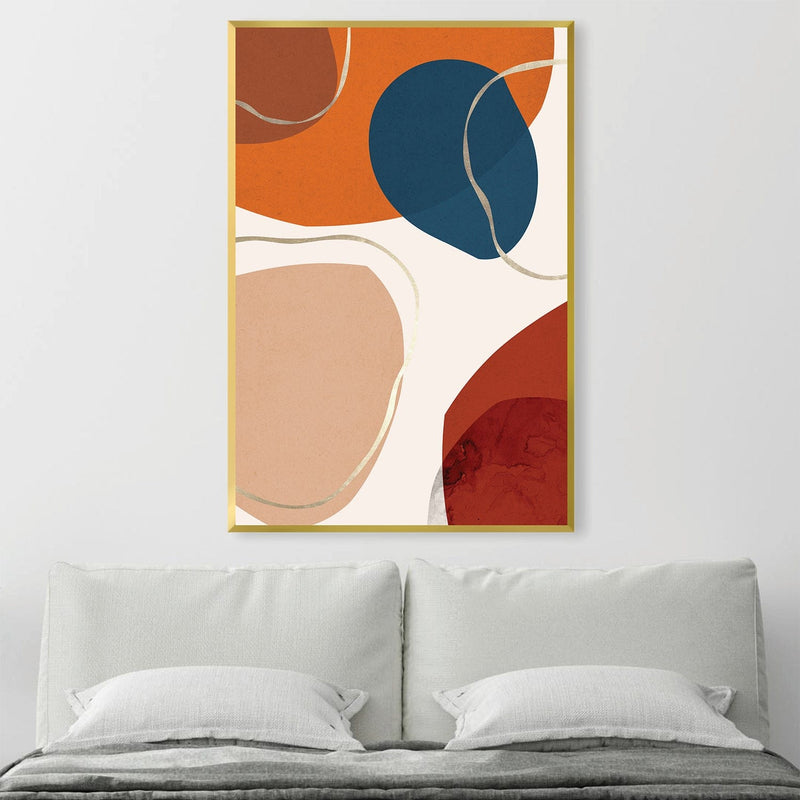 Boho Abstrato Stones Canvas