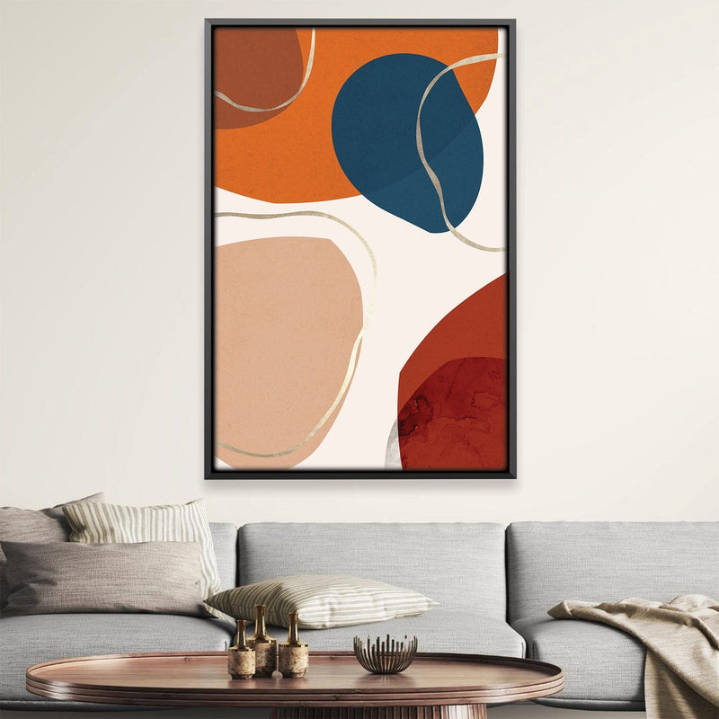 Boho Abstrato Stones Canvas