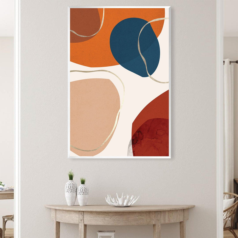 Boho Abstrato Stones Canvas