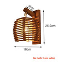 GobekUsa Bamboo Wall Sconce Light for Aisle Corridor Hotel Restaurant Café