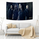 Boho band tapestry flag bedroom wall art and bedspread by Decorbites
