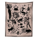 Boho beige and red constellation tarot boho tapestry bedroom decor by Decorbites