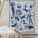 Boho beige and red constellation tarot boho tapestry bedroom decor by Decorbites