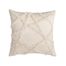 Boho beige tasseled cushion cover living room woven pillow case by Decorbites