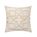 Boho beige tasseled cushion cover living room woven pillow case by Decorbites