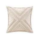 Boho beige white tufted tassel pillow covers bedroom decor by Decorbites
