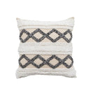 Boho beige white tufted tassel pillow covers bedroom decor by Decorbites