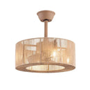GobekUsa Braided Rope Lantern Ceiling Fan Light: Reversible, Dimmable, 6-Speed Home Decor