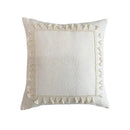 Boho beige & yellow linen cotton pillow cover living room decor by Decorbites