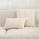 Boho beige & yellow linen cotton pillow cover living room decor by Decorbites