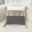 Boho beige & yellow linen cotton pillow cover living room decor by Decorbites