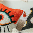 GobekUsa Boho Big Eye Tufted Cushion Covers with Tassels for Bedroom Living Room